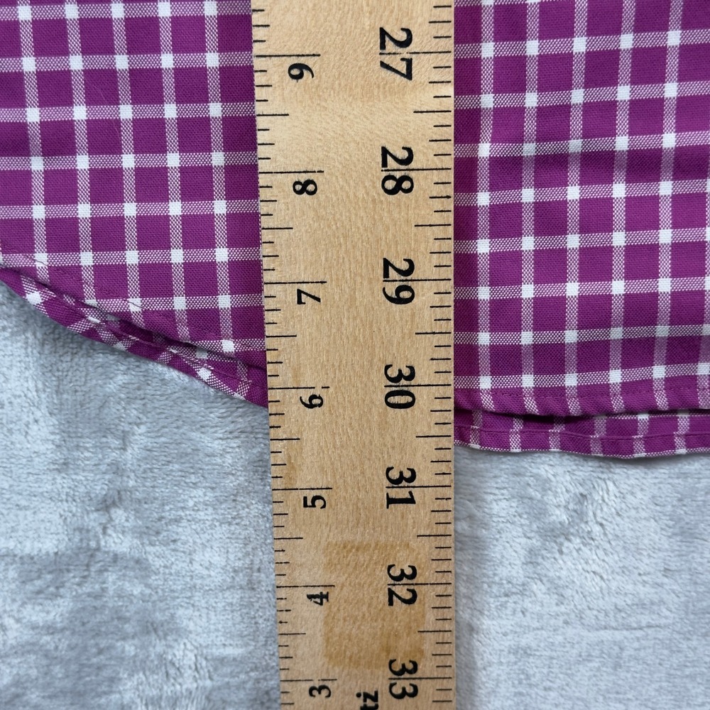 Charles Tyrwhitt Classic Fit Non-Iron Shirt Medium Purple Windowpane - Picture 5 of 10